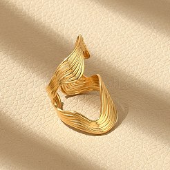 Нерегулярные открытые манжетные кольца из нержавеющей стали 304&nbsp;LS-RJEW-M070-01G