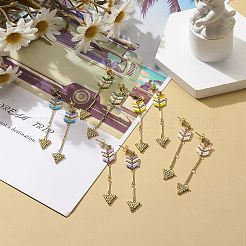 Серьги-гвоздики с плетеными стрелами&nbsp;EJEW-MZ00007