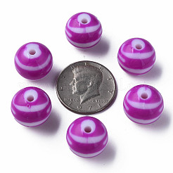 Непрозрачные полосатые акриловые бусины&nbsp;MACR-S373-27B-02