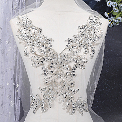 1 шт. цветочные аппликации из горного хрусталя&nbsp;PATC-CY0001-30