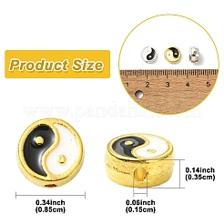 20 шт. 2-х цветные эмалевые бусины из цинкового сплава&nbsp;ENAM-YW0006-32