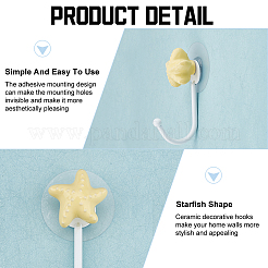 Фарфоровые декоративные вешалки-крючки HJEW-NB0001-65