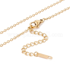 Кольцо из нержавеющей стали 304 с ионным покрытием (IP) с подвеской от сглаза и эмалью для женщин NJEW-P262-22G