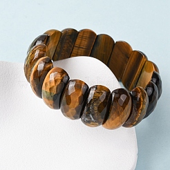 Овальные натуральные бусины из тигрового глаза&nbsp;BJEW-Z149-04