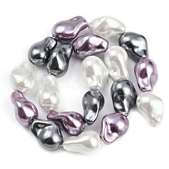 Гальванические стеклянные бусины GLAA-H039-07G