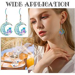 40 шт. 2 стиля ионного покрытия (IP) радужного цвета фурнитура для сережек-колец из нержавеющей стали 304 STAS-UN0039-05