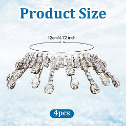 4 шт. латунные стеклянные стразы подвески для винных бутылок украшения HJEW-OC00171