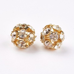 Ottone chiare perle di strass&nbsp;X-RB-A017-12mm-G