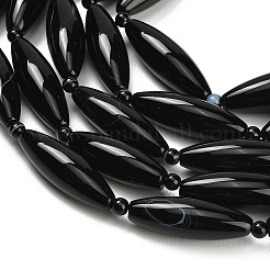 Натуральный черный агат бисер нитей&nbsp;G-B178-P01-01