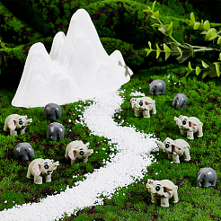 50 шт. 2 стиля 3D-украшения в виде слона из смолы&nbsp;AJEW-GA0009-28