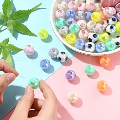 Двухцветное покрытие акриловые бусины&nbsp;MACR-CJC0004-26