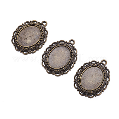 Metall-Legierung Anhänger Fassungen für Cabochons&nbsp;X-PALLOY-A16474-AB