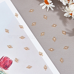 20 шт. латунные подвески-коннекторы с прозрачным кубическим цирконием&nbsp;KK-GO0001-67