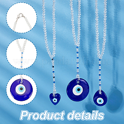 Стекло подвесные украшения HJEW-GA00001