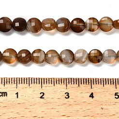 Нити бусин из натурального полосчатого агата (окрашенного и нагретого) G-C179-A6mm-20