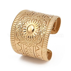 Браслеты-манжеты из нержавеющей стали 304 для женщин BJEW-D363-02B-G