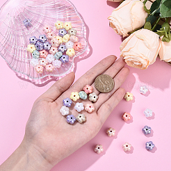 50шт акриловые бусины с УФ-покрытием&nbsp;PACR-YW0001-40