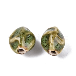 Cuentas arrugadas de porcelana vintage hechas a mano&nbsp;PORC-Q006-09E