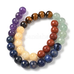 Нити бусин из натуральной красной яшмы G-NH0002-E02-10mm