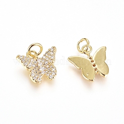 Pendentifs avec zircon cubiques à micro-pavés en laiton&nbsp;X-ZIRC-G166-30G