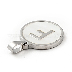 Нержавеющая сталь 304 с подвесками в виде белых ракушек STAS-G268-01F-P