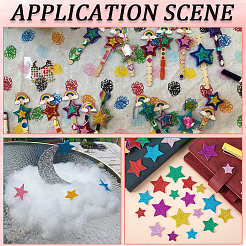 480 шт. 8-х цветные наклейки с блестками из пудры EVA DIY-SP0001-84