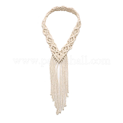 Повязка на голову из хлопка в технике макраме ручной работы MAKN-PW0001-062A