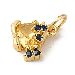 Латунные микро проложить кубического циркония подвески KK-R162-014C-G