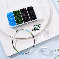 6000шт 5 цвета матовые непрозрачные стеклянные бусины&nbsp;SEED-YW0001-17