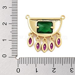 Стойка гальванопокрытие латунь микропаве кубический цирконий и стеклянные подвески KK-Z071-66G-02