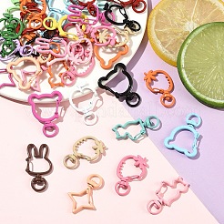 15 шт. окрашенный распылением сплав с поворотным замком-карабином&nbsp;FIND-YW0010-11