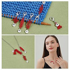 Маркеры петель с подвеской из окрашенного сплава HJEW-AB00118