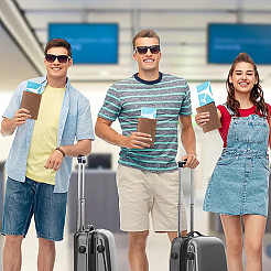 Rechteckige Reisepasshülle aus Leder&nbsp;AJEW-WH20096-54C