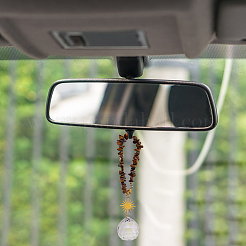 7 шт. бусины из натуральных и синтетических драгоценных камней для украшения автомобиля&nbsp;HJEW-FH00230