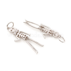 Кулоны из латуни на Хэллоуин с кубическим цирконием ZIRC-G169-09P