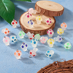 32шт 8 цвета светящиеся прозрачные подвески из смолы FIND-TA0002-48