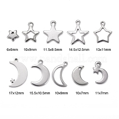 Устойчивые к потускнению 200 шт. 10 стильные подвески из нержавеющей стали 304&nbsp;STAS-LS0001-33P