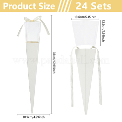 Треугольные бумажные пакеты для упаковки букетов ABAG-WH0045-24B