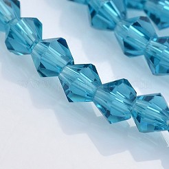 Sfaccettate perle di vetro bicone fili&nbsp;X-EGLA-P017-4mm-02