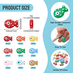 18 шт. двухцветные окрашенные стеклянные бусины&nbsp;LAMP-TA0002-16