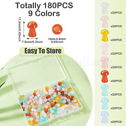 180шт 9 цвета выпечки окрашенные стеклянные бусины DGLA-TA0001-37