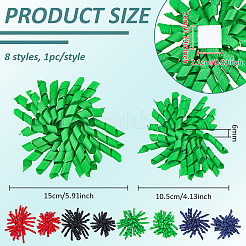8 шт. 8 стиля цветочное самоклеящееся полиэфирное украшение&nbsp;DIY-BC0015-70