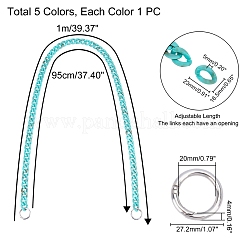 5 прядь 5 цветных акриловых цепочки ручной работы AJEW-PH0001-88