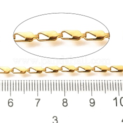 304ステンレススチール楕円リンクチェーン  溶接されていない  イオンプレーティング（ip）  スプールで  ゴールドカラー  7x2.5x1.5mm&nbsp;CHS-H035-02B-G