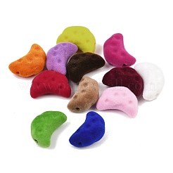 Флокированные непрозрачные акриловые бусины&nbsp;OACR-B051-01A