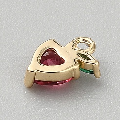 Pendentifs en laiton zircon cubique pavé&nbsp;KK-WH0108-33J