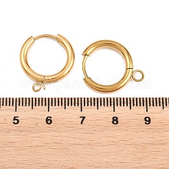 Cierres para pendientes de aro huggie de acero inoxidable 316&nbsp;EJEW-B158-01C-G