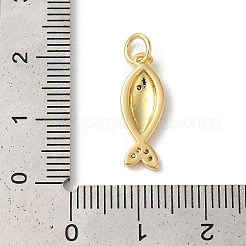 Подвески из латуни с покрытием из прозрачного кубического циркония KK-Z056-33G-02