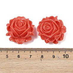 Резные бусины из окрашенного синтетического коралла CORA-Z001-01C