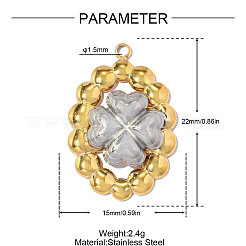 Anhänger aus Edelstahl 304&nbsp;STAS-OY018-24G